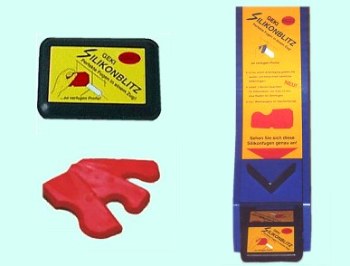 Silikonblitz mit Aufsteller